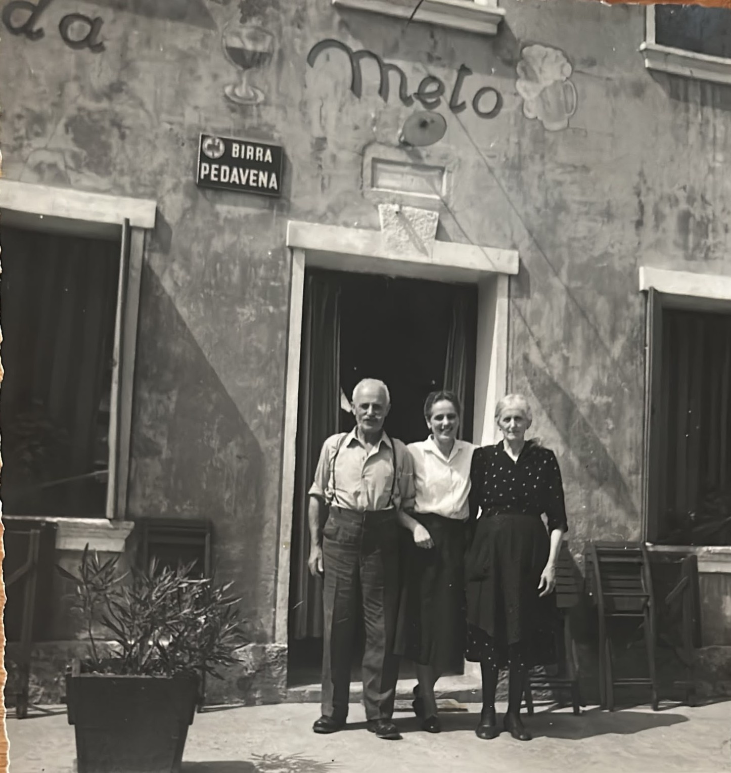 Fotografia storica dello stabile della Locanda Meto
